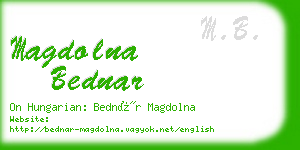 magdolna bednar business card